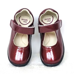 STRIDE RITE | Toddler Girl's Maya Mary Jane Flat, Metallic Burgundy